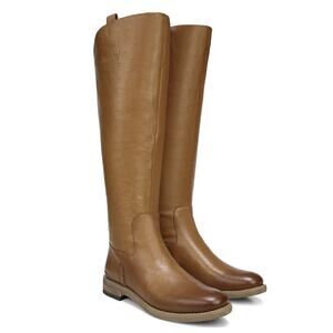 Franco Sarto Meyer Tall/Knee High Riding Boot Sz 7.5 Wide-Calf Brown Leather New
